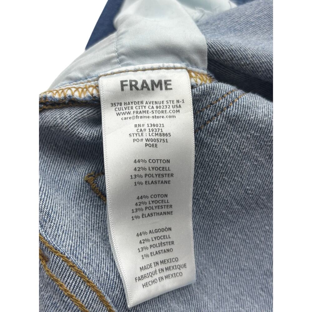 FRAME Denim Le Crop Mini Boot Size 29 Poe Blue - Picture 4 of 6